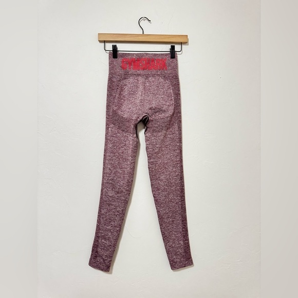 Gymshark Pants - Gymshark Flex Leggings Size Small Heathered Maroon Marl Workout Lifting shaping